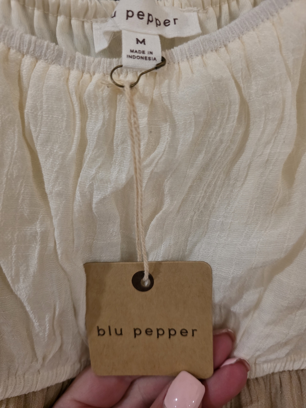Blu Pepper Ivory Ruffled Mini Dress - Picture 3 of 4